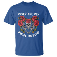 Valentine's Day T Shirt Roses are Red Inside I'm Dead Skeleton Heart Shape - Wonder Print Shop
