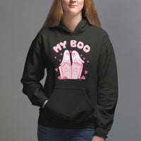 Valentine's Day Hoodie My Boo Cute Lover Couple Ghost - Wonder Print Shop