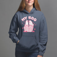 Valentine's Day Hoodie My Boo Cute Lover Couple Ghost - Wonder Print Shop