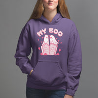 Valentine's Day Hoodie My Boo Cute Lover Couple Ghost - Wonder Print Shop