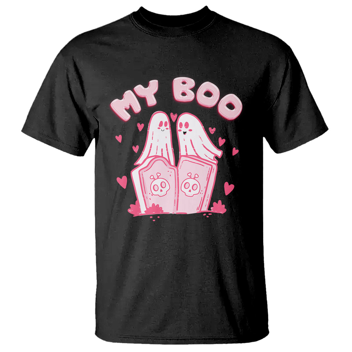 Valentine's Day T Shirt My Boo Cute Lover Couple Ghost - Wonder Print Shop