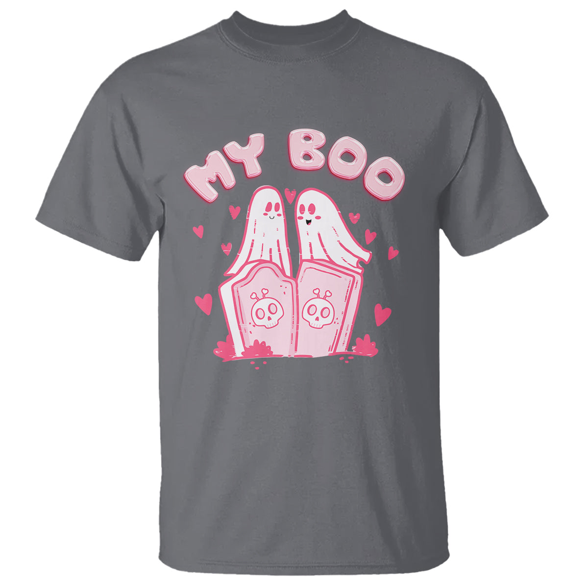 Valentine's Day T Shirt My Boo Cute Lover Couple Ghost - Wonder Print Shop