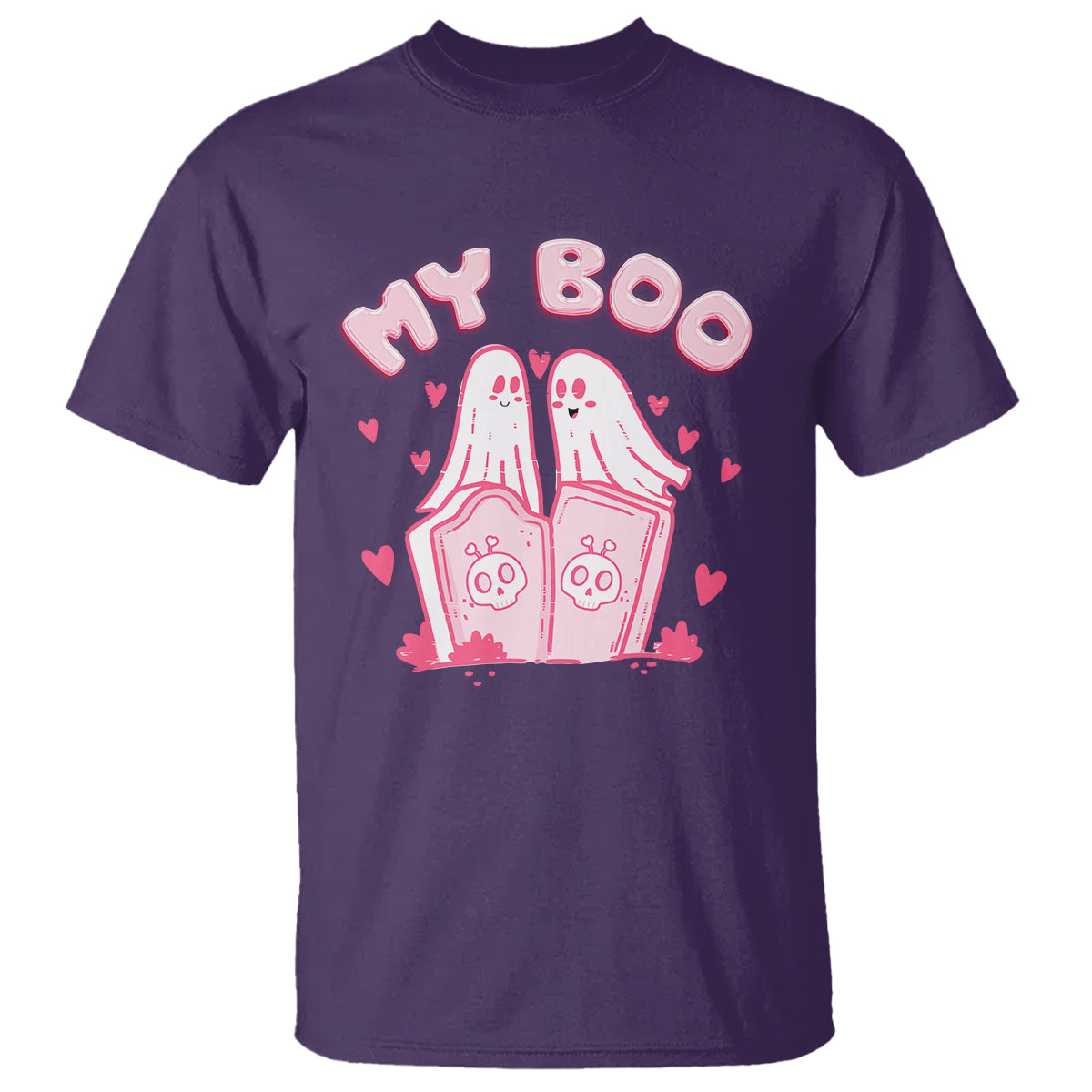 Valentine's Day T Shirt My Boo Cute Lover Couple Ghost - Wonder Print Shop