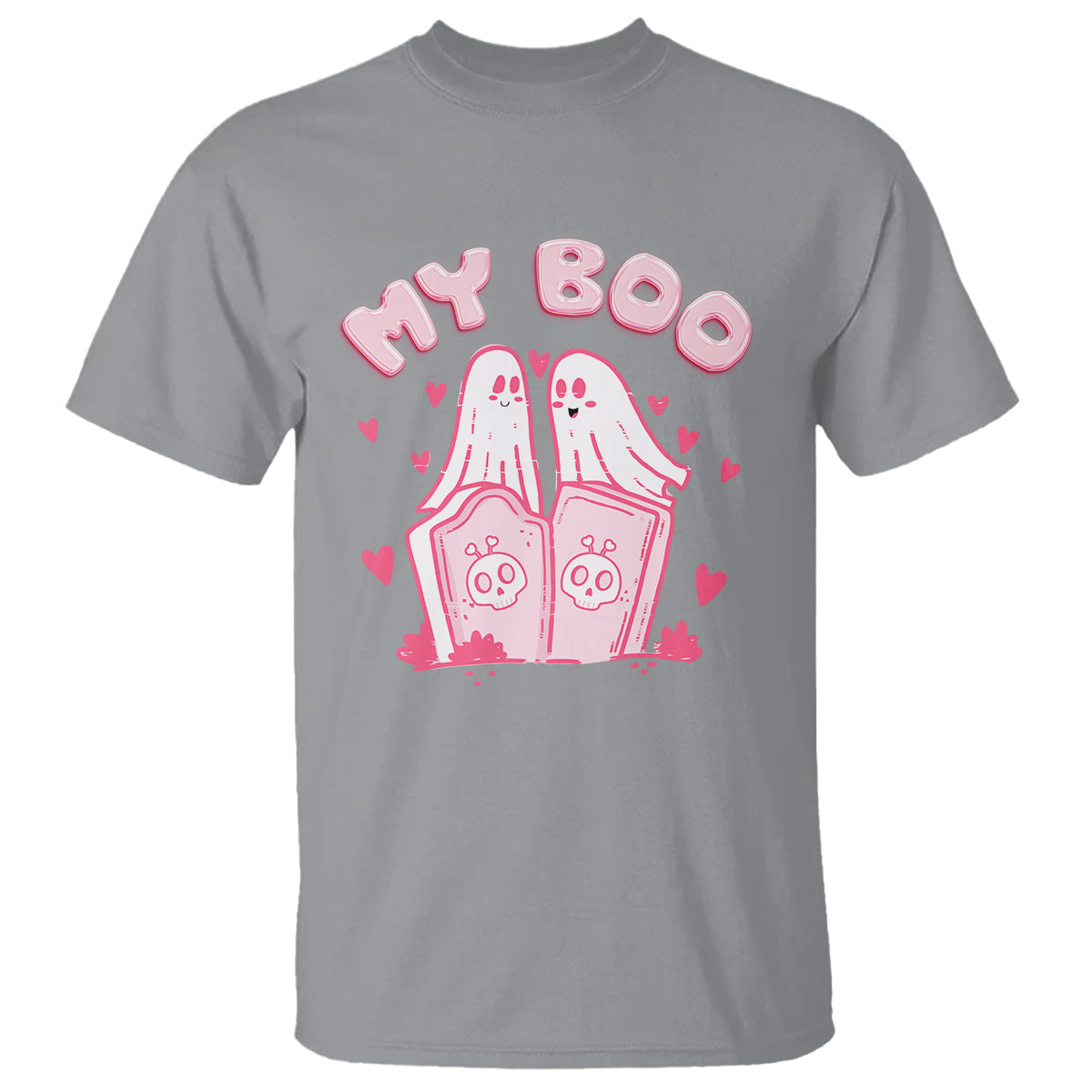 Valentine's Day T Shirt My Boo Cute Lover Couple Ghost - Wonder Print Shop