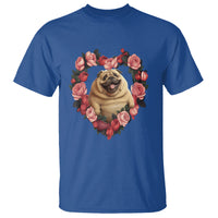 Valentine's Day T Shirt My Valentine Is Pug Cute Pet Dog Rose Heart Shape - Wonder Print Shop