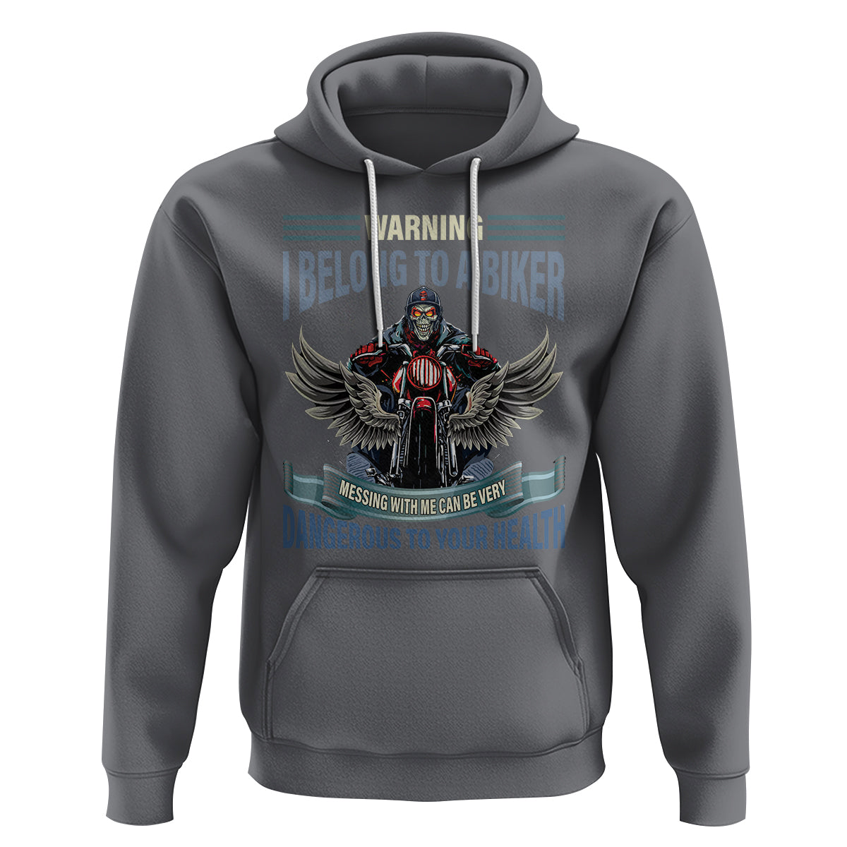 Motorcycle Rider Hoodie I Belong To A Biker Messing With Me Can Be Very Dangerous - Wonder Print Shop