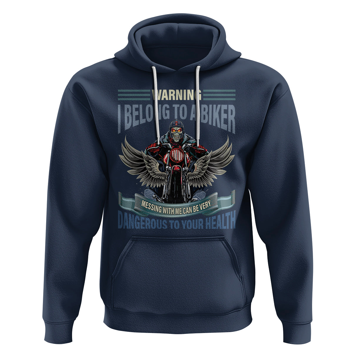 Motorcycle Rider Hoodie I Belong To A Biker Messing With Me Can Be Very Dangerous - Wonder Print Shop