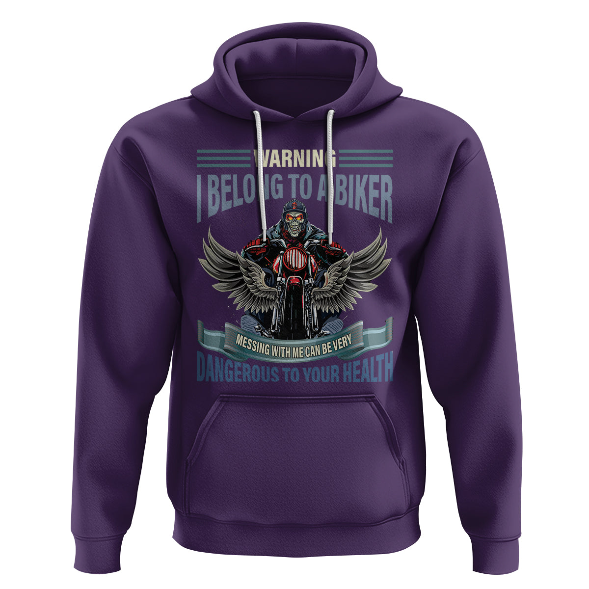 Motorcycle Rider Hoodie I Belong To A Biker Messing With Me Can Be Very Dangerous - Wonder Print Shop