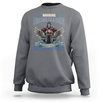 Motorcycle Rider Sweatshirt I Belong To A Biker Messing With Me Can Be Very Dangerous - Wonder Print Shop