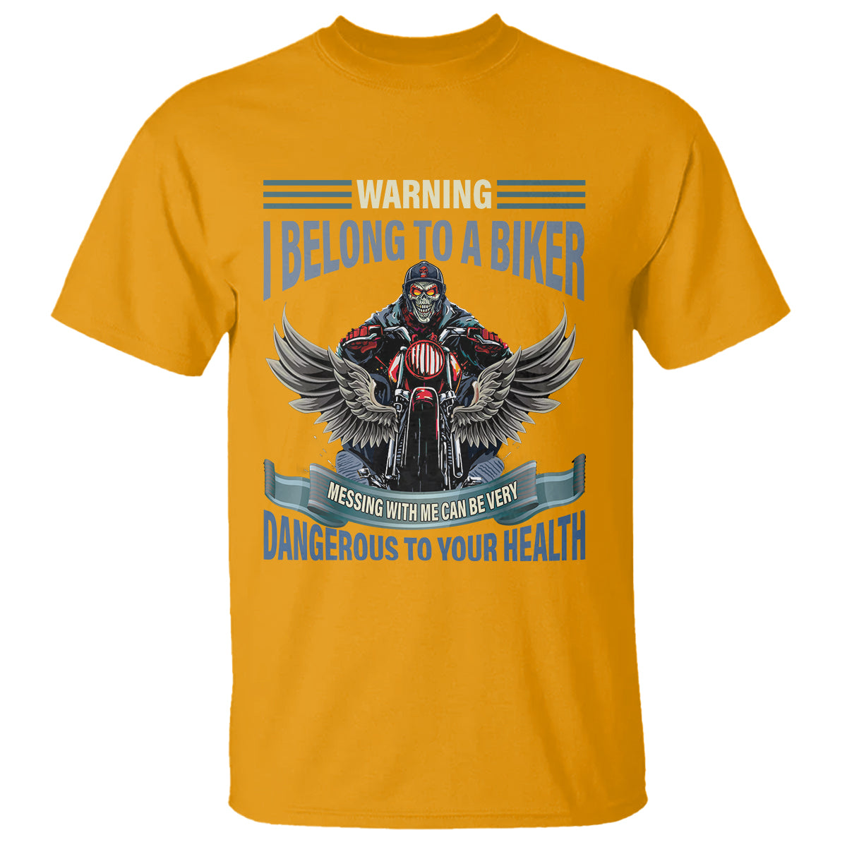 Motorcycle Rider T Shirt I Belong To A Biker Messing With Me Can Be Very Dangerous - Wonder Print Shop