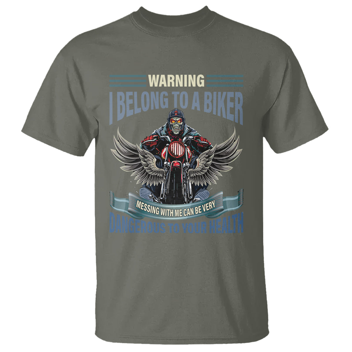 Motorcycle Rider T Shirt I Belong To A Biker Messing With Me Can Be Very Dangerous - Wonder Print Shop