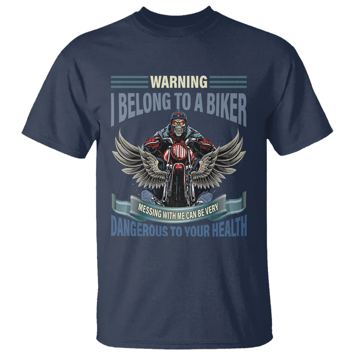 Motorcycle Rider T Shirt I Belong To A Biker Messing With Me Can Be Very Dangerous - Wonder Print Shop