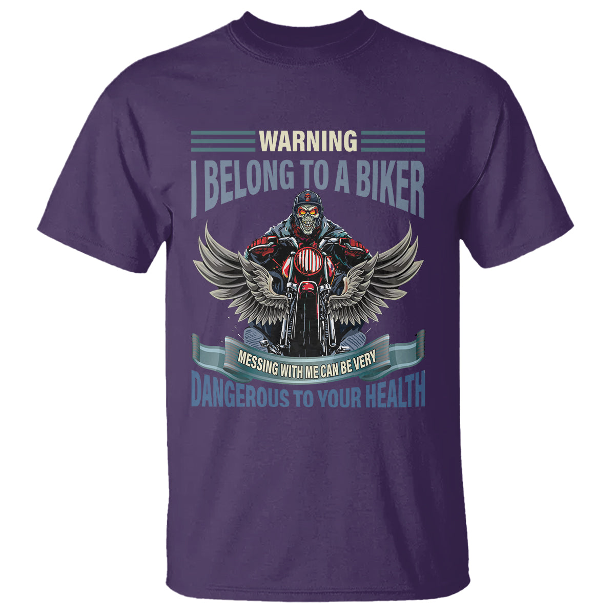Motorcycle Rider T Shirt I Belong To A Biker Messing With Me Can Be Very Dangerous - Wonder Print Shop