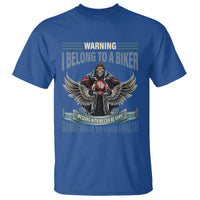 Motorcycle Rider T Shirt I Belong To A Biker Messing With Me Can Be Very Dangerous - Wonder Print Shop