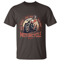 Real Women Ride Men Who Ride Motorcycles Retro Rider Lady T Shirt - Wonder Print Shop