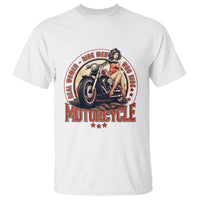 Real Women Ride Men Who Ride Motorcycles Retro Rider Lady T Shirt - Wonder Print Shop