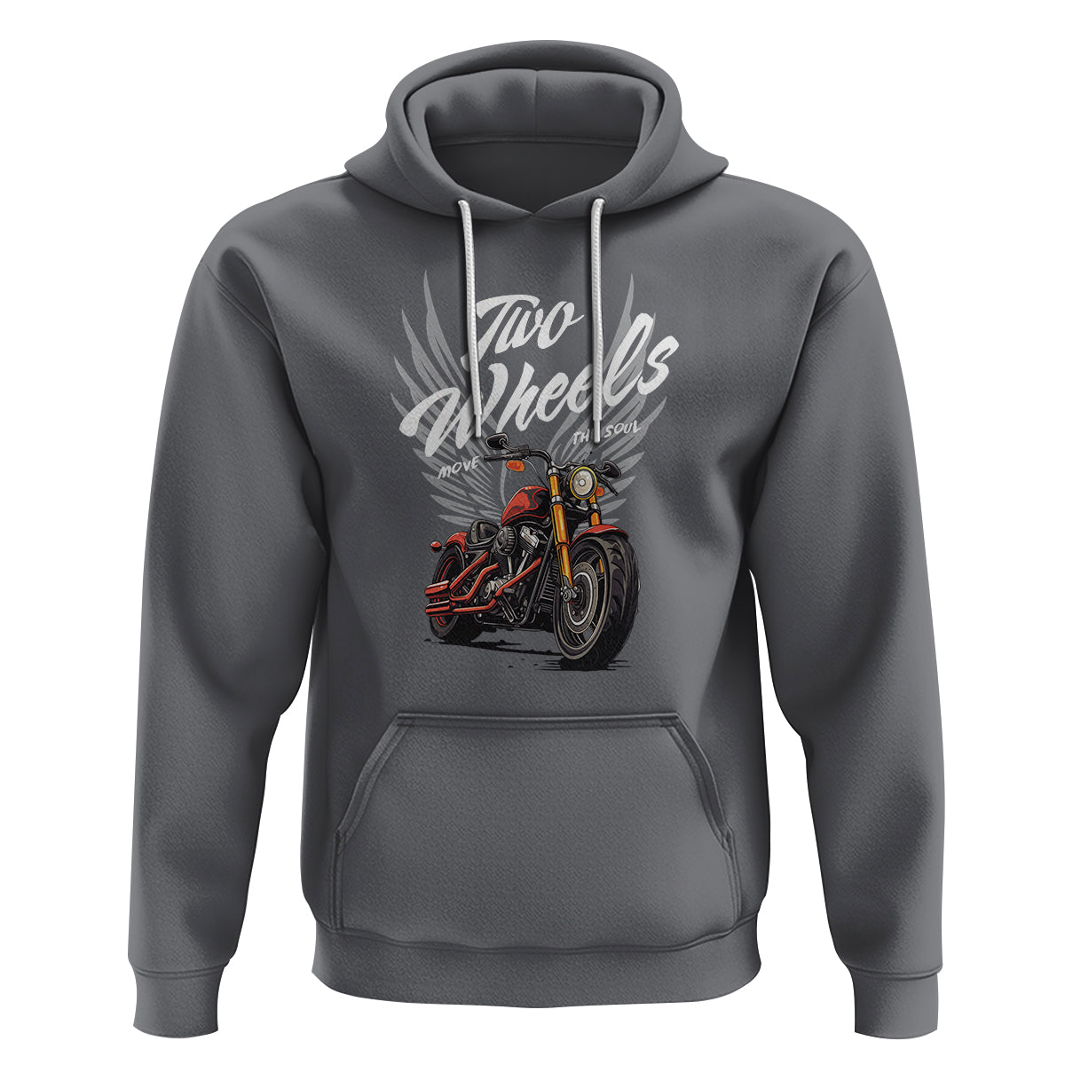 Motorcycle Rider Hoodie Four Wheels Mover The Body Two Wheels Move The Soul - Wonder Print Shop
