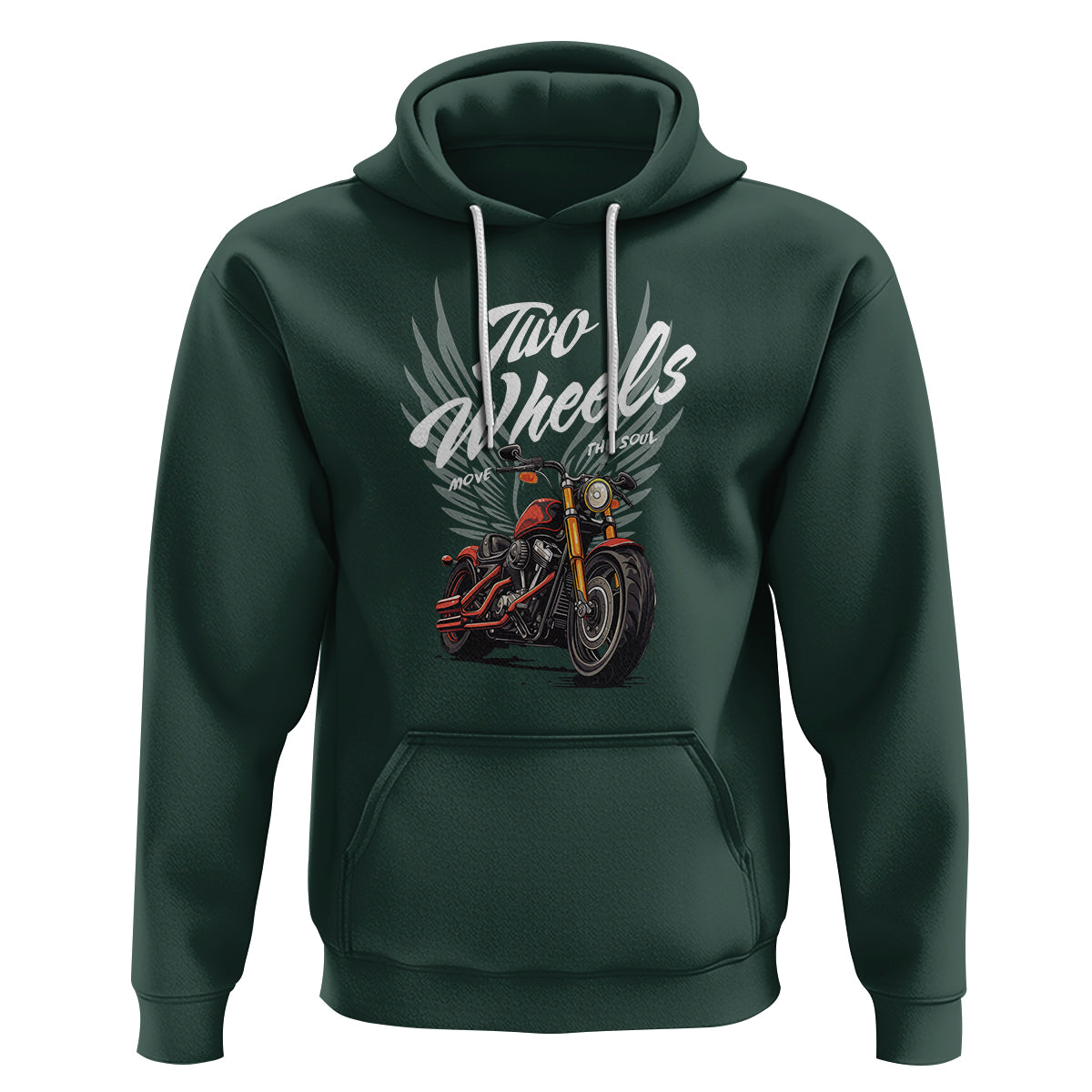 Motorcycle Rider Hoodie Four Wheels Mover The Body Two Wheels Move The Soul - Wonder Print Shop