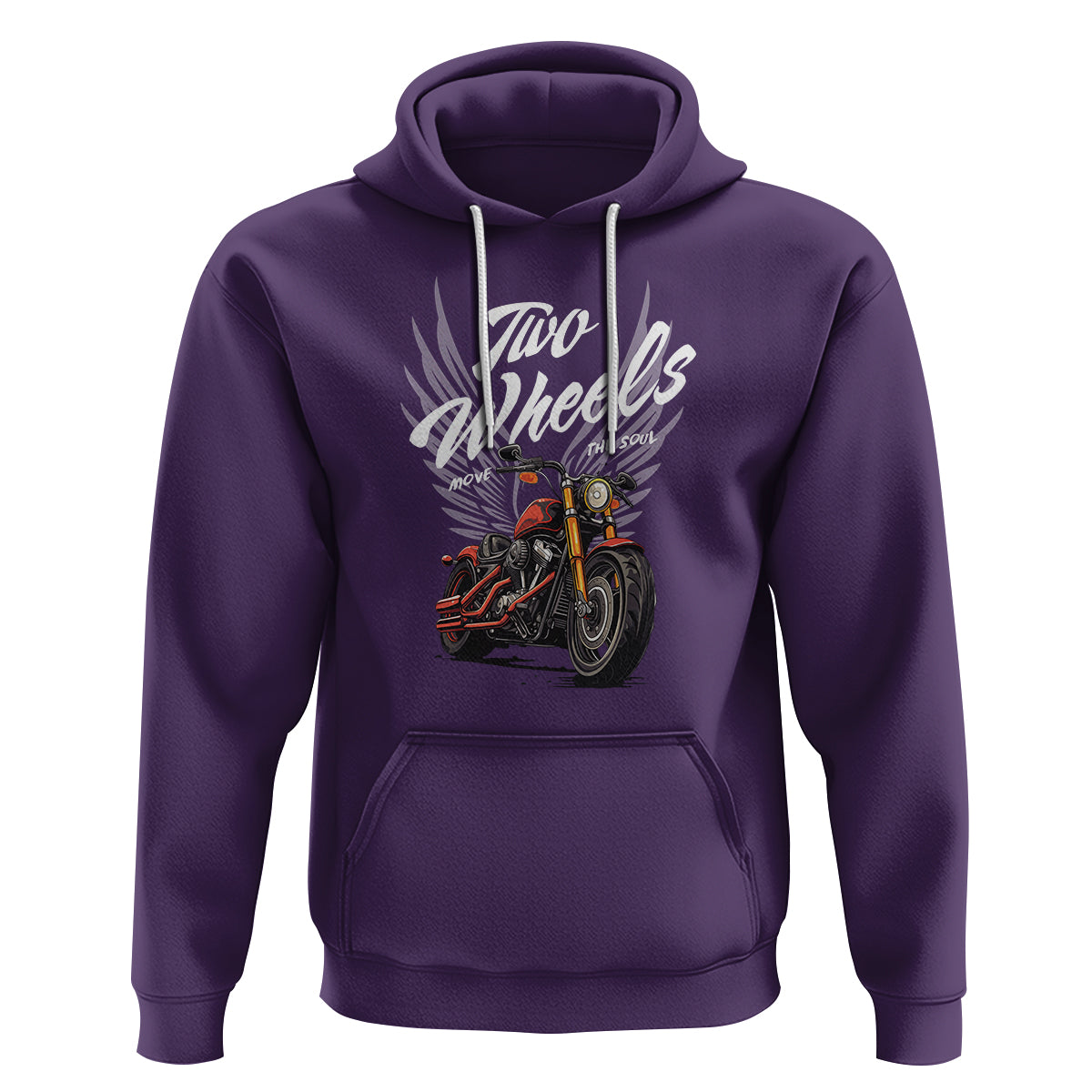 Motorcycle Rider Hoodie Four Wheels Mover The Body Two Wheels Move The Soul - Wonder Print Shop