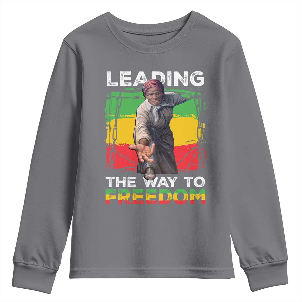 Harriet Tubman Youth Sweatshirt Leading The Way To Freedom Black History