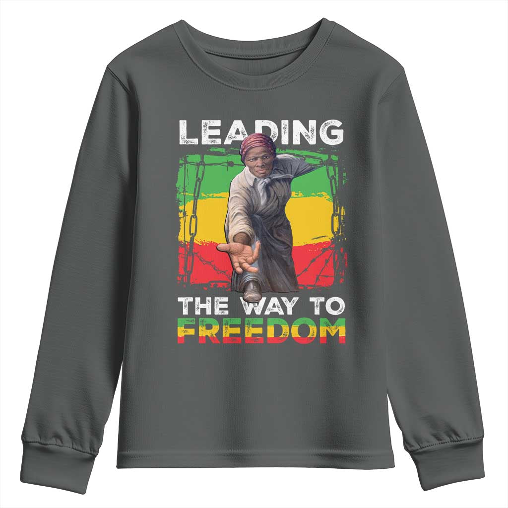 Harriet Tubman Youth Sweatshirt Leading The Way To Freedom Black History