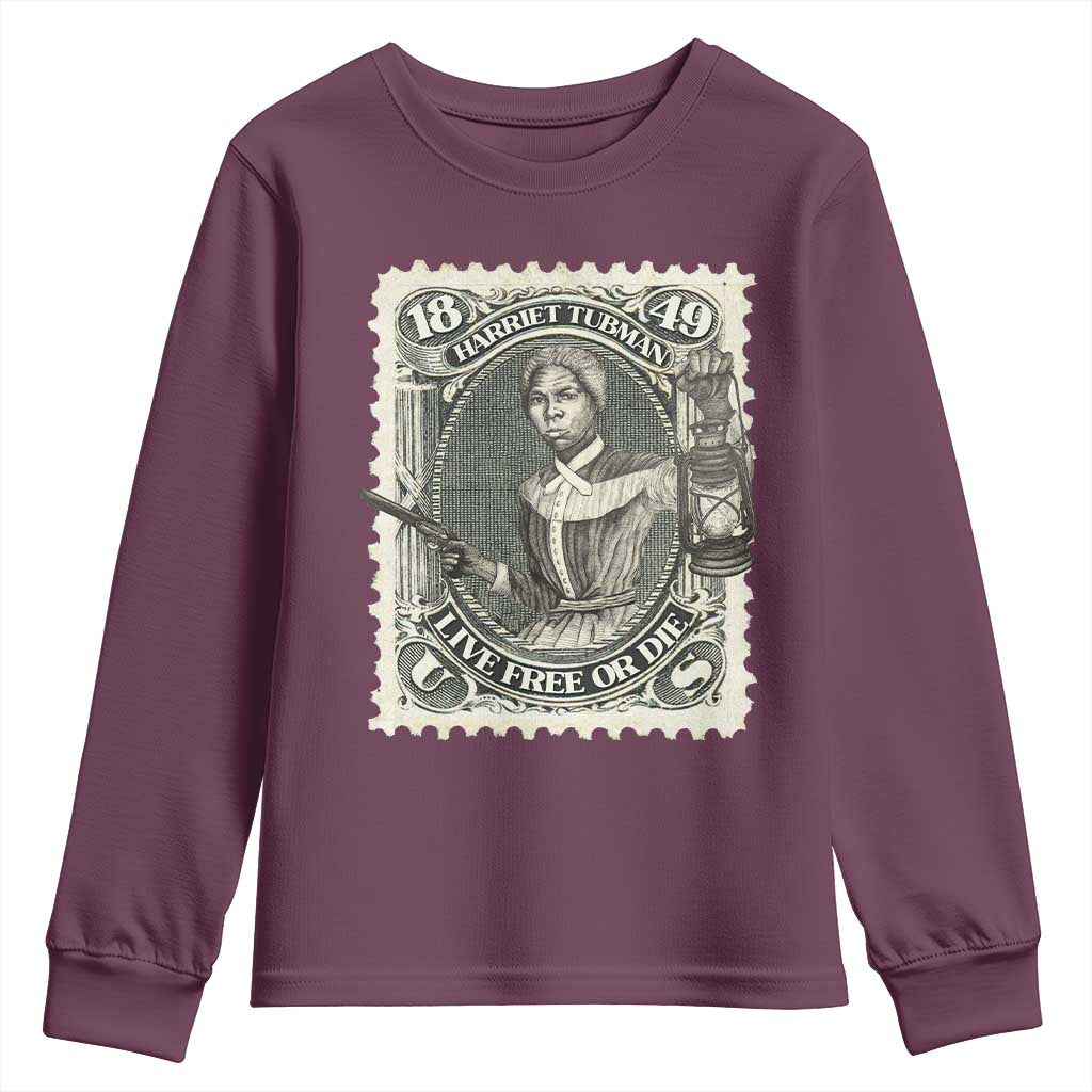 Harriet Tubman Youth Sweatshirt Live Free Or Die Black History