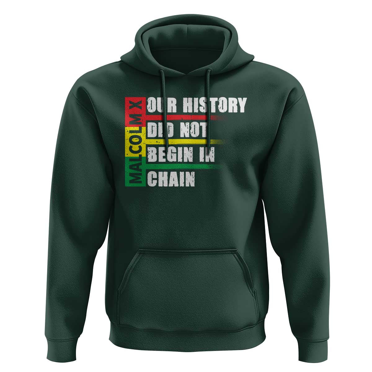 Malcolm X Hoodie Our History Did Not Begin In Chains