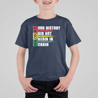 Malcolm X T Shirt For Kid Our History Did Not Begin In Chains