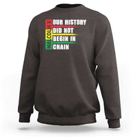 Malcolm X Sweatshirt Our History Did Not Begin In Chains