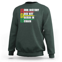 Malcolm X Sweatshirt Our History Did Not Begin In Chains
