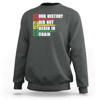 Malcolm X Sweatshirt Our History Did Not Begin In Chains