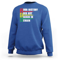 Malcolm X Sweatshirt Our History Did Not Begin In Chains