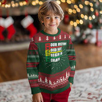 Malcolm X Knitted Sweatshirt Our History Did Not Begin In Chains