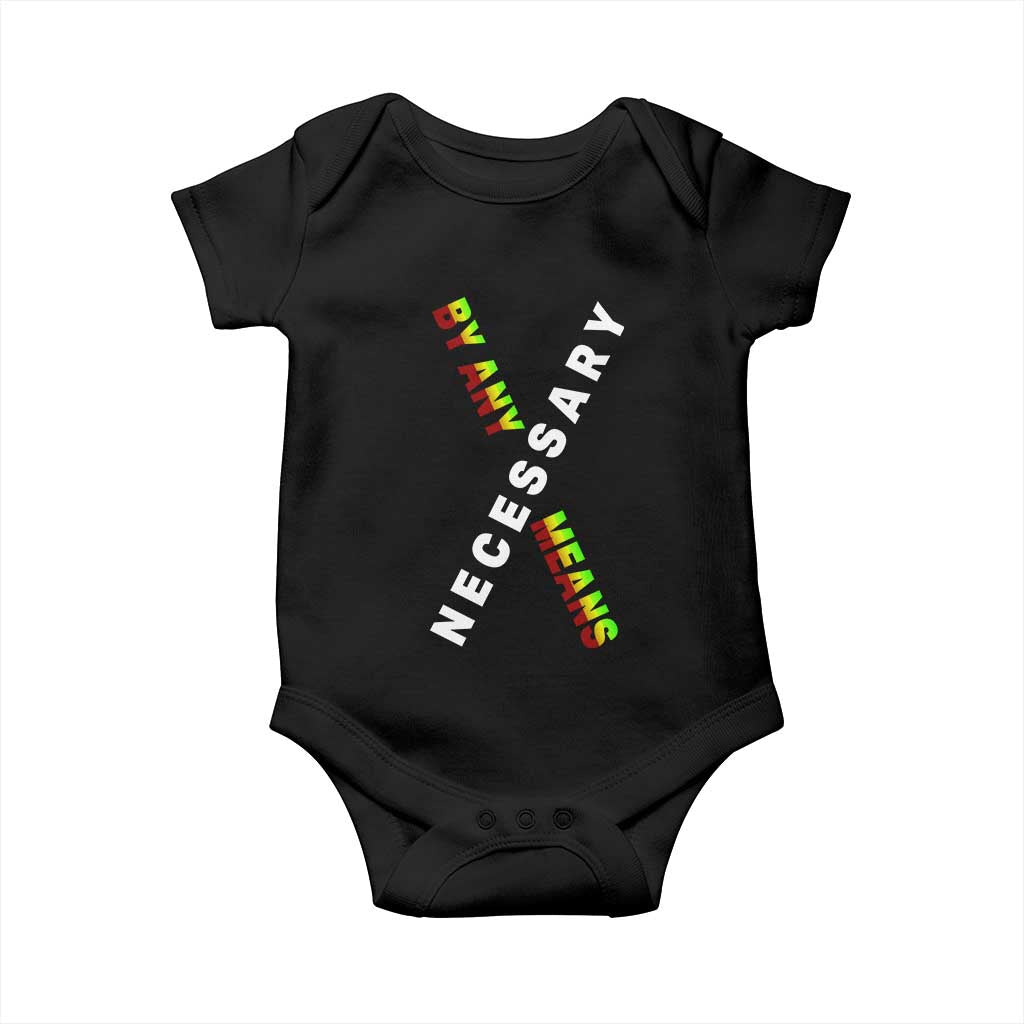 Malcolm X Baby Onesie By Any Means Necessary  Black History
