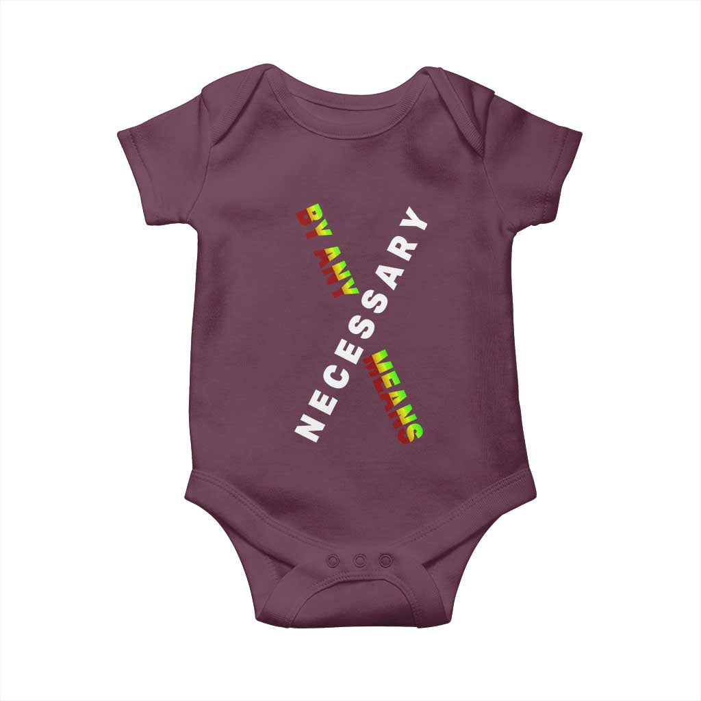 Malcolm X Baby Onesie By Any Means Necessary  Black History