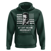 Malcolm X Hoodie By Any Means Necessary American Flag