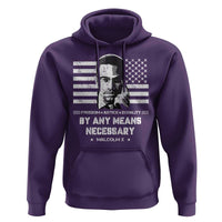 Malcolm X Hoodie By Any Means Necessary American Flag