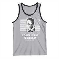 Malcolm X Tank Top By Any Means Necessary American Flag
