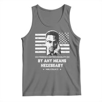 Malcolm X Tank Top By Any Means Necessary American Flag
