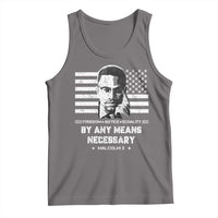 Malcolm X Tank Top By Any Means Necessary American Flag