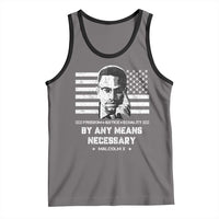 Malcolm X Tank Top By Any Means Necessary American Flag