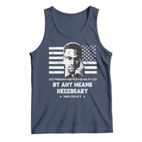 Malcolm X Tank Top By Any Means Necessary American Flag