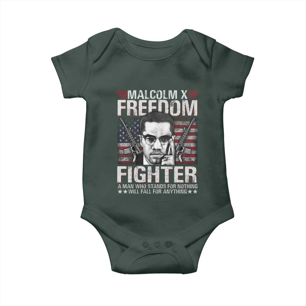 Malcolm X Baby Onesie A Man Who Stands For Nothing Will Fall For Anything