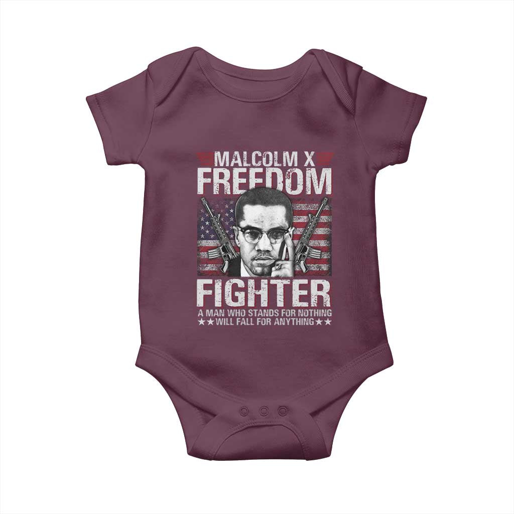 Malcolm X Baby Onesie A Man Who Stands For Nothing Will Fall For Anything