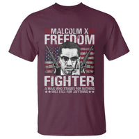 Malcolm X T Shirt A Man Who Stands For Nothing Will Fall For Anything