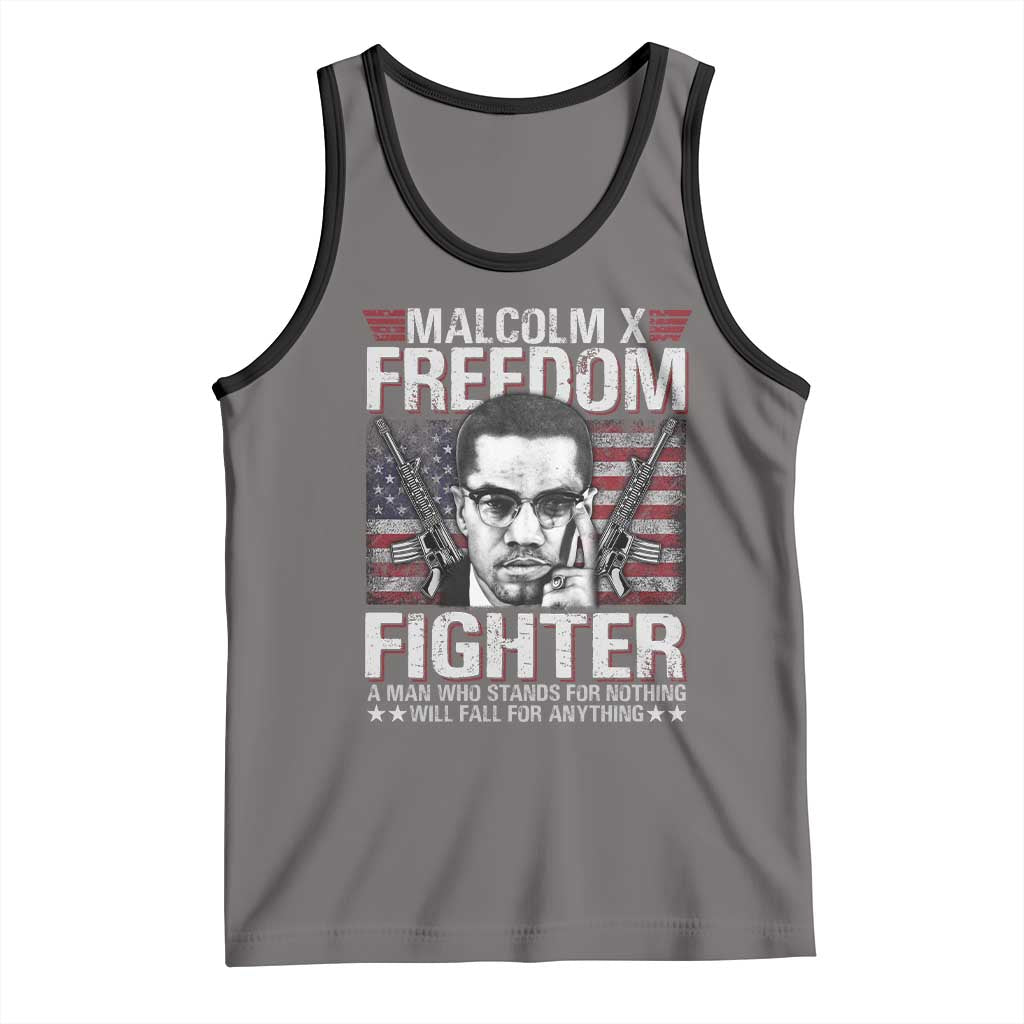 Malcolm X Tank Top A Man Who Stands For Nothing Will Fall For Anything