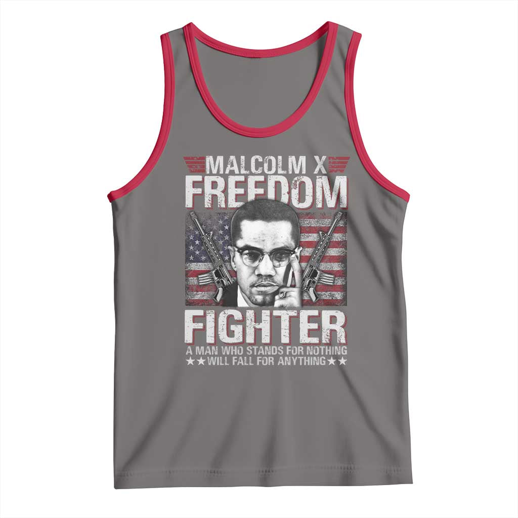 Malcolm X Tank Top A Man Who Stands For Nothing Will Fall For Anything