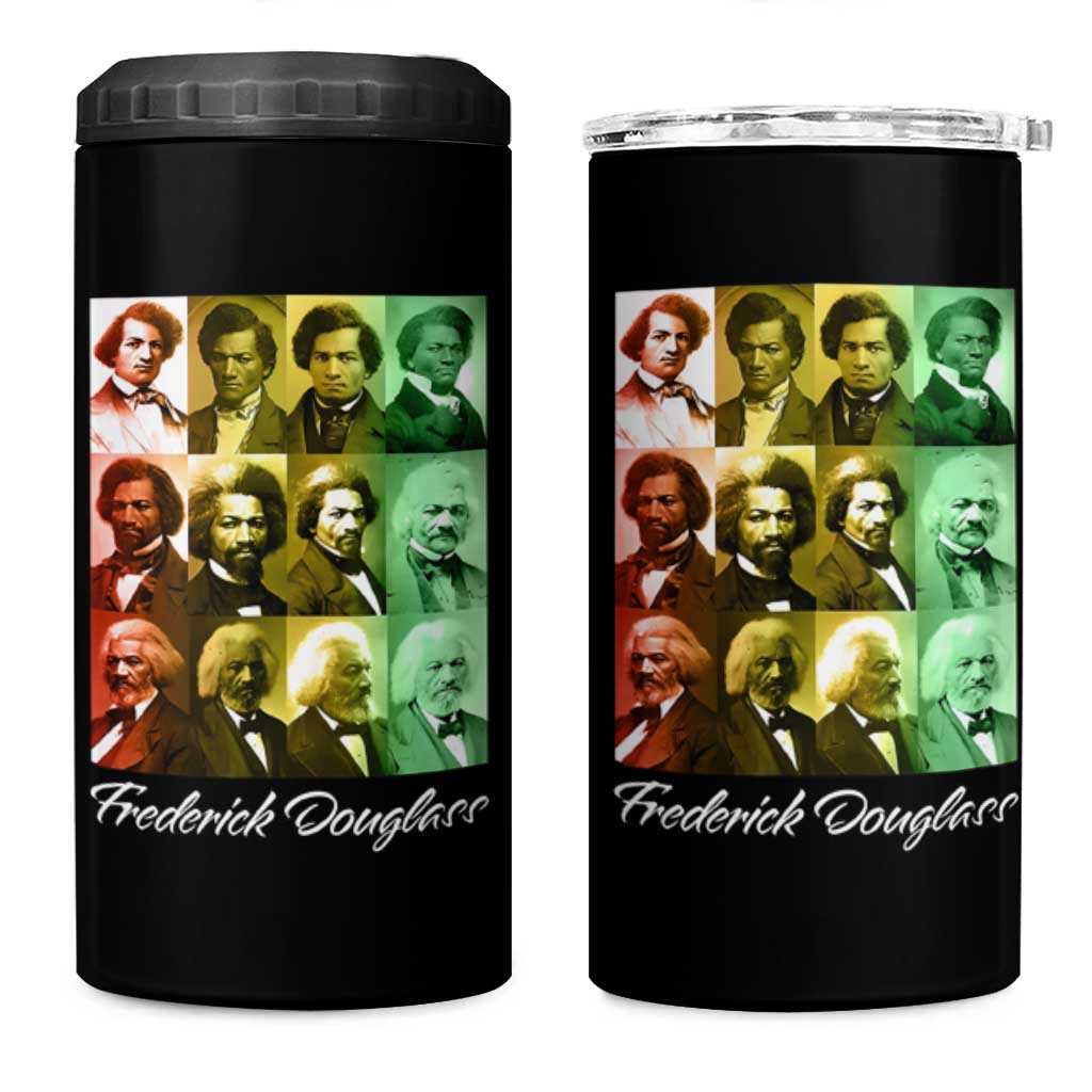 Life Of Frederick Douglass 4 in 1 Can Cooler Tumbler Black History Month