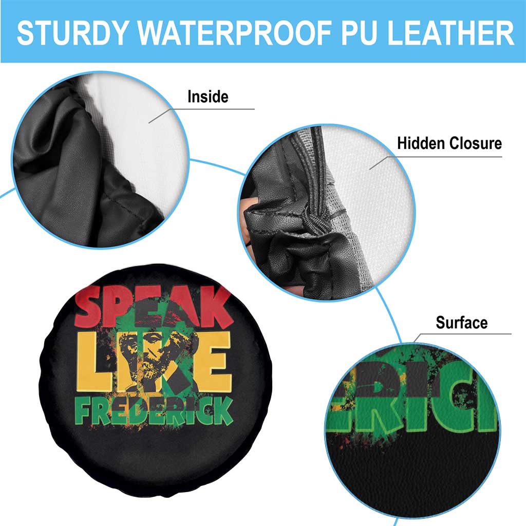 Speak Like Frederick Douglass Spare Tire Cover Black History Month