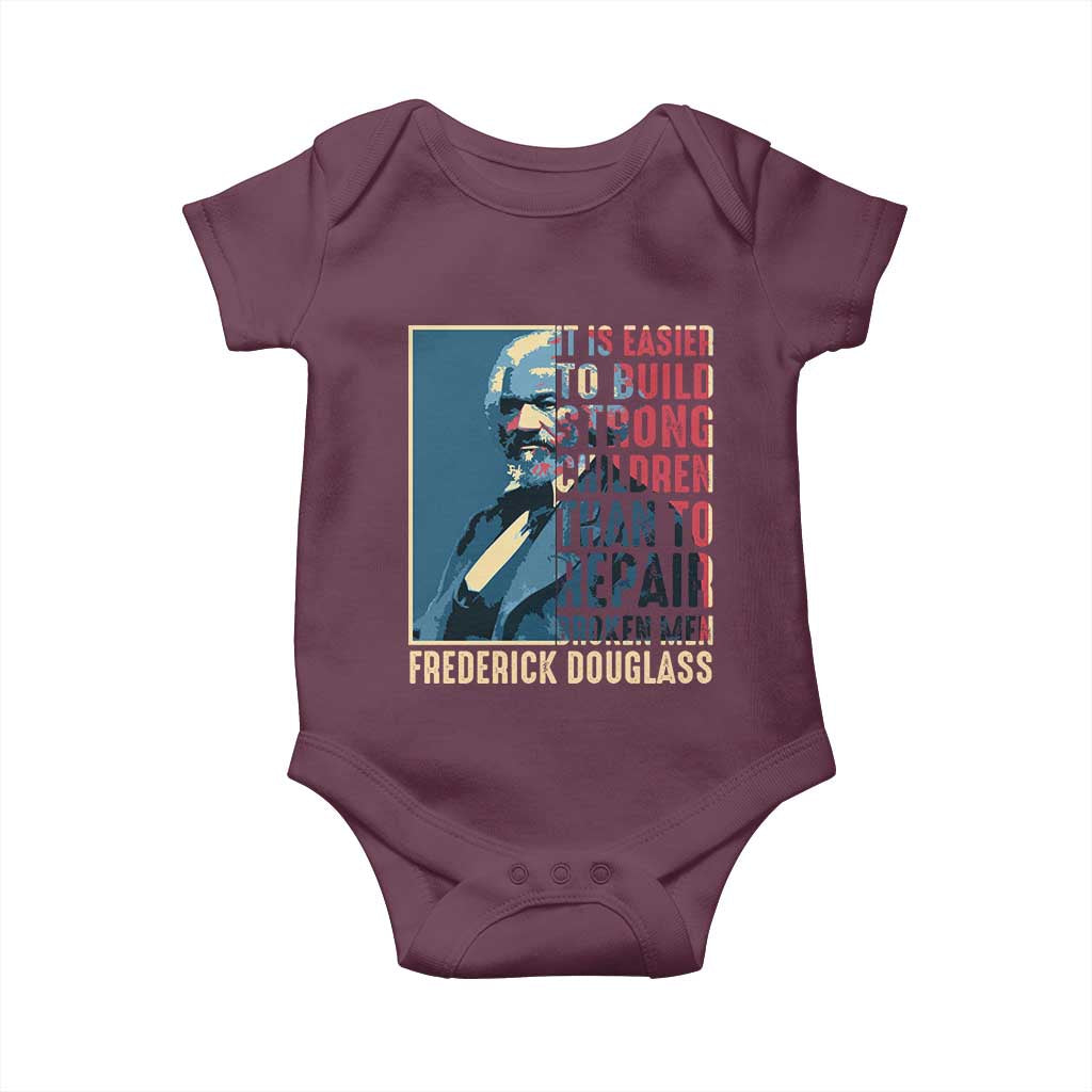 Frederick Douglass Baby Onesie It Is Easier To Build Strong Children Than To Repair Broken Men BHM